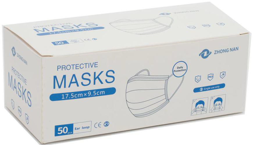 3 macios exercem o tamanho geral não irritante descartável 17,5 * 9.5cm da máscara protetora
