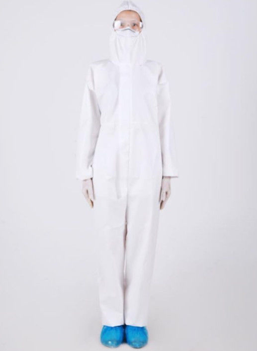 O isolamento descartável branco veste o Ce portátil dobrável protetor aprovado