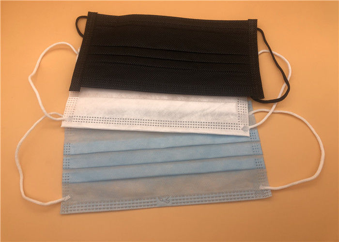 Máscara médica/respiração da anti cara da poluição máscara protetora da cirurgia de Earloop de 3 dobras