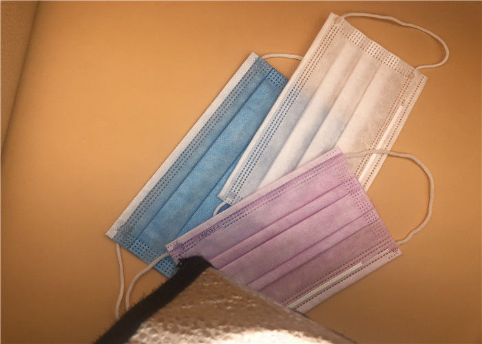 Earloop elástico máscara protetora descartável de 3 dobras/máscara proteção da poluição do ar