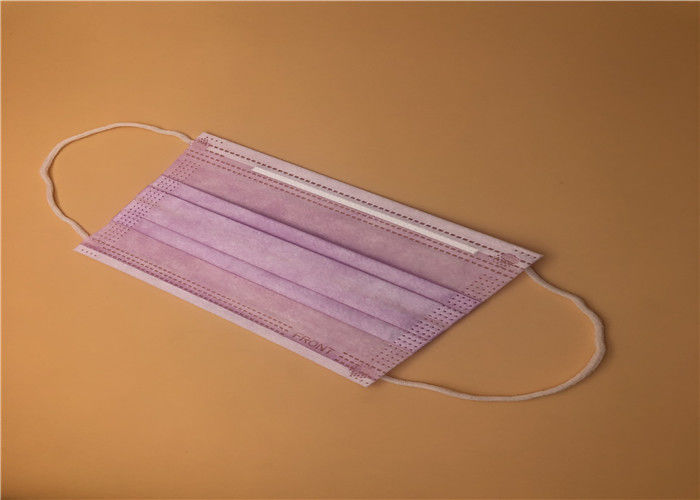 A cor azul Earloop descartável a máscara protetora três camadas tecidas não com barra do nariz
