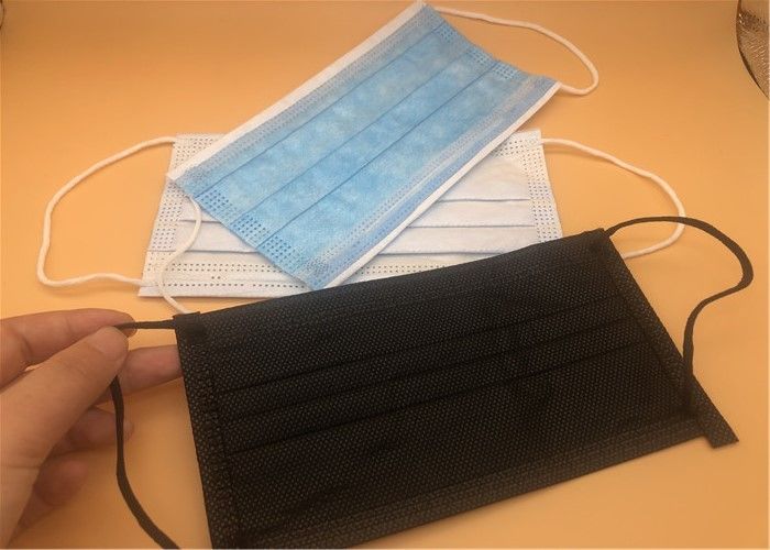 3 camadas de máscara protetora não tecida descartável com bom vestir elástico do laço da orelha