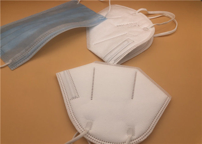 Máscara de poeira eficiente alta Fliud dobrável branco da filtragem KN95 resistente