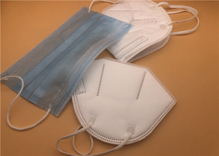 Máscara de poeira eficiente alta Fliud dobrável branco da filtragem KN95 resistente
