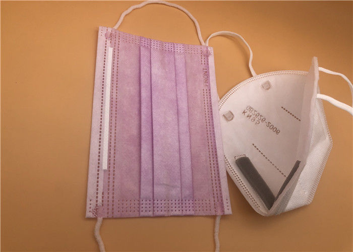 Fibra de vidro livre não tecida branca descartável da tela da cor da máscara protetora N95