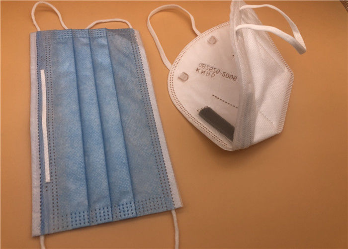 Fibra de vidro livre não tecida branca descartável da tela da cor da máscara protetora N95
